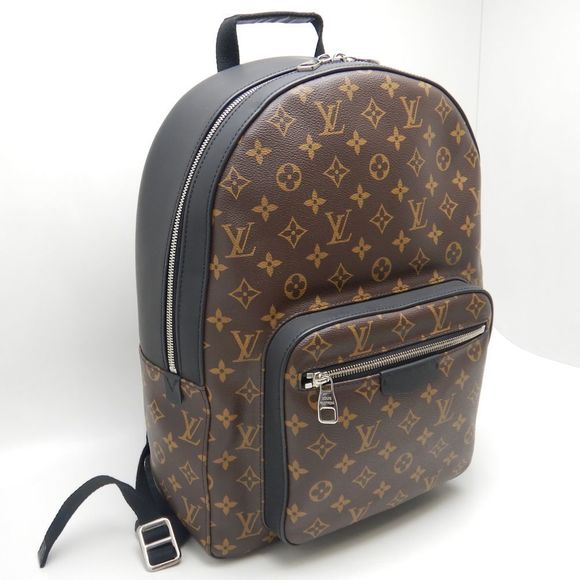 Louis Vuitton Josh Rucksack Backpack Monogram Macassar Brown Black - Picture 2 of 8